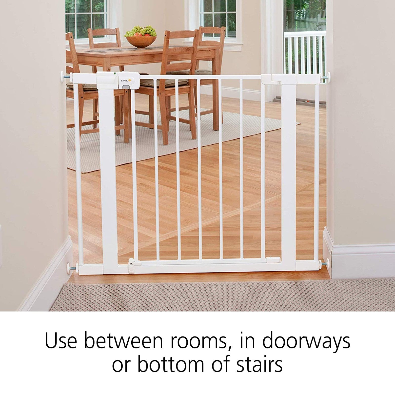 Easy Install Walk Thru Baby Gate for Doorway, Fits 29" 38", 28" Tall, White Dog11