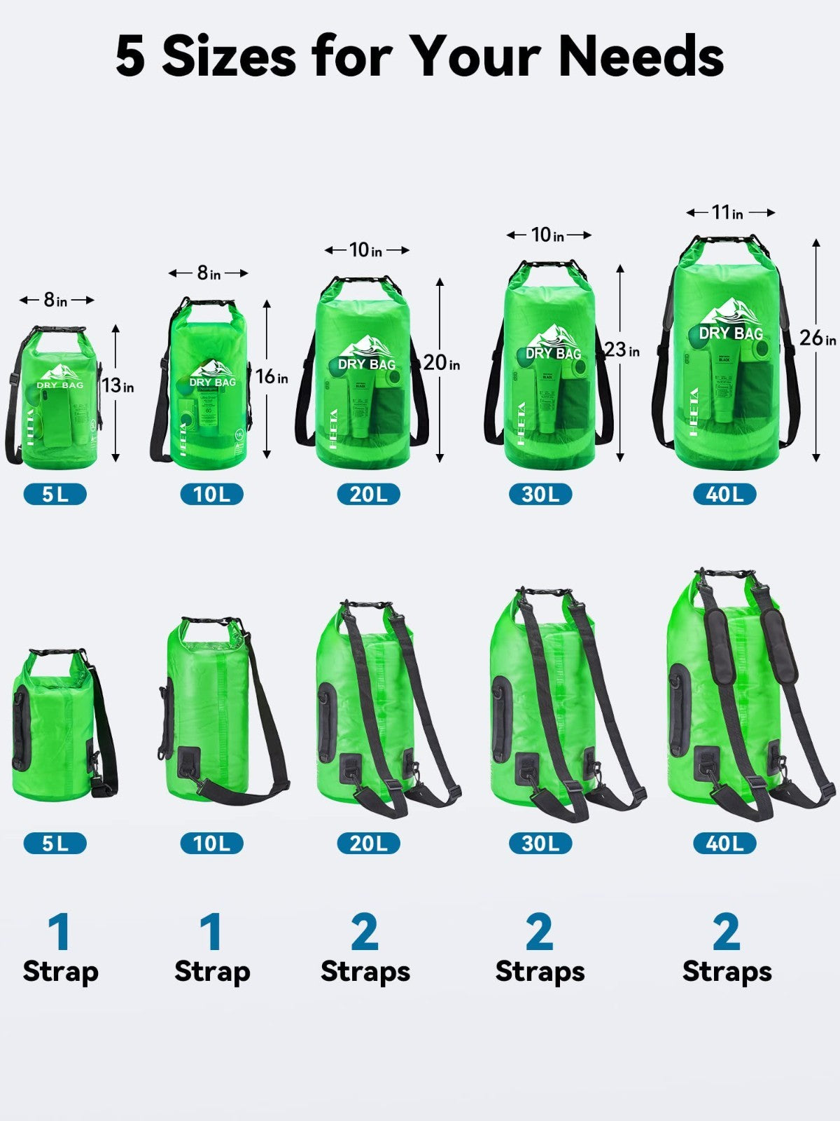Waterproof Dry Bag for Travel, Swimming & Camping - 5L/10L/20L/30L/40L Sizes2