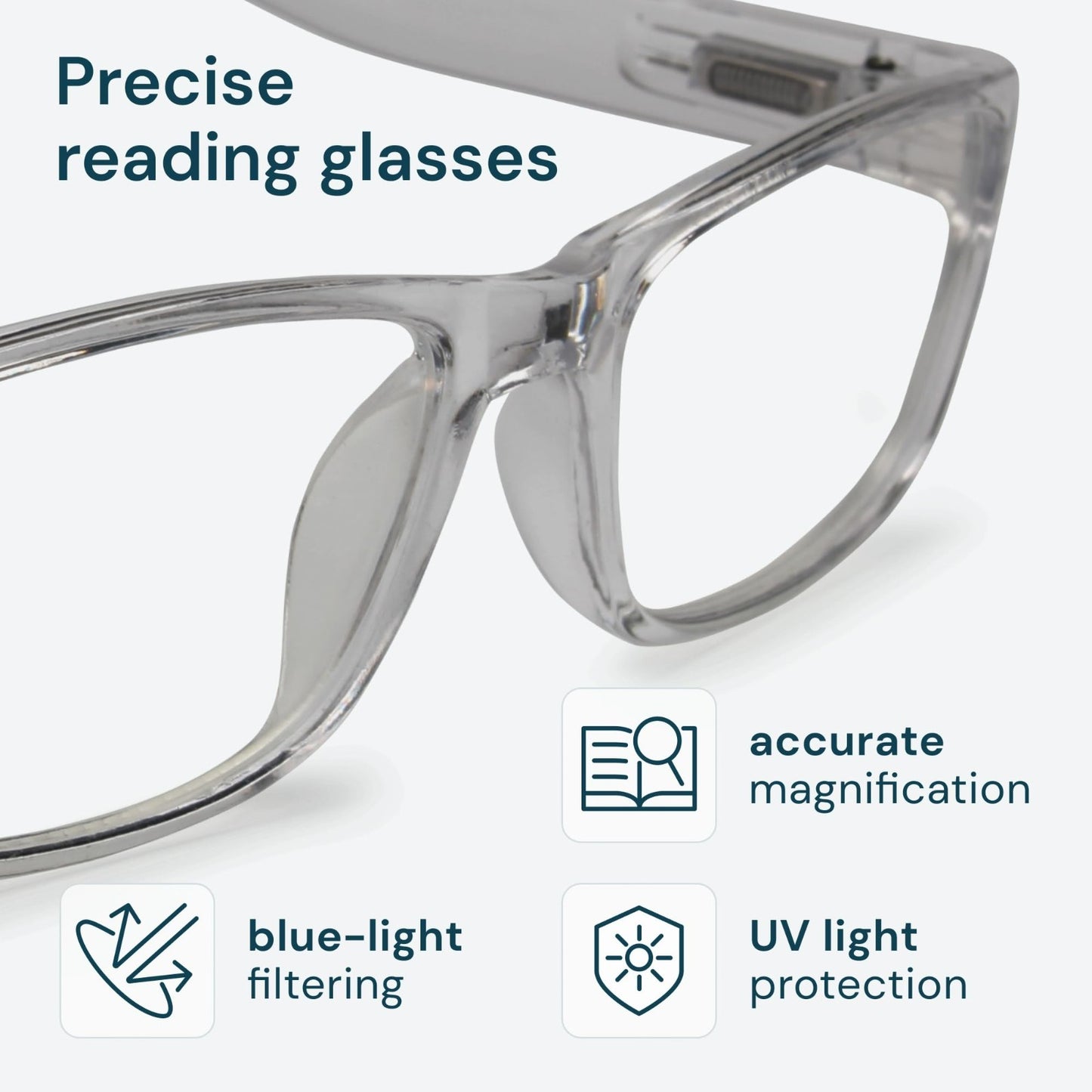 2.5x Professional Reading Glasses - All Day Comfort, Blue Light Protection, FSA-2