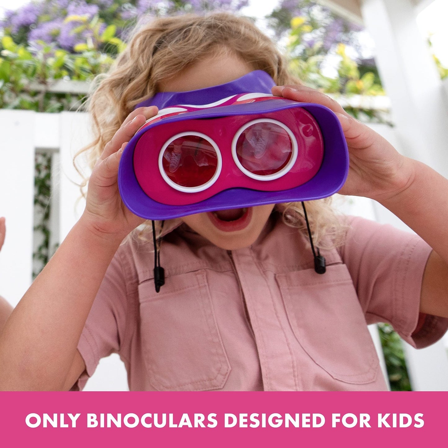 Kid Friendly Pink Binoculars for Outdoor Adventures, Nature Exploration Toys 4 82