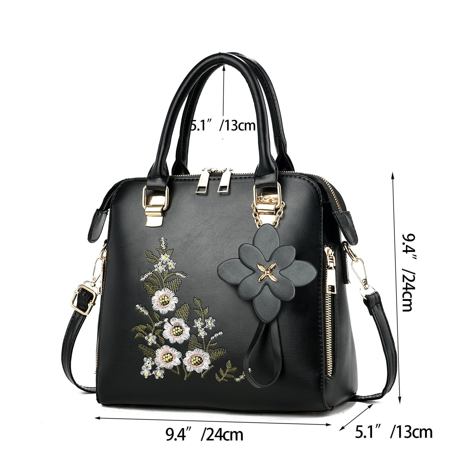 Vintage Embroidered Crossbody Purses for Women - Stylish Satchel Handbags3