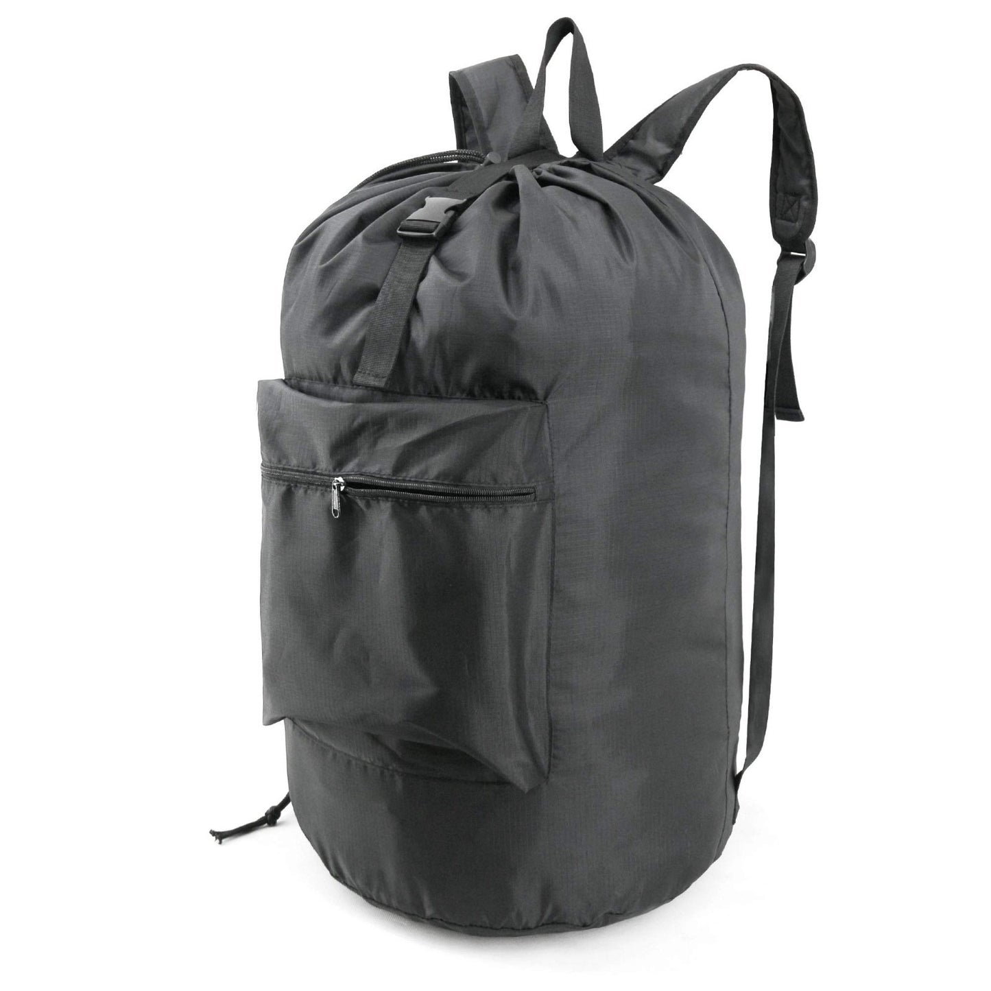 Extra Large Laundry Backpack with Adjustable Straps - Heavy Duty Drawstring Hamp1