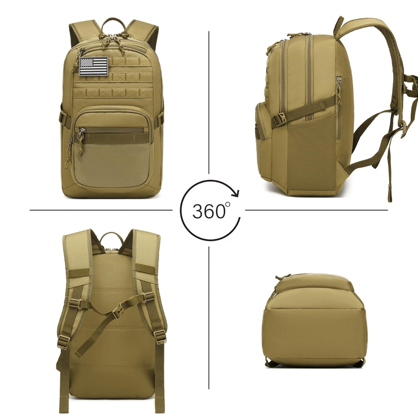 Tactical Military Backpack 40L, 3 Day Assault Pack with Molle System for Outdoor4