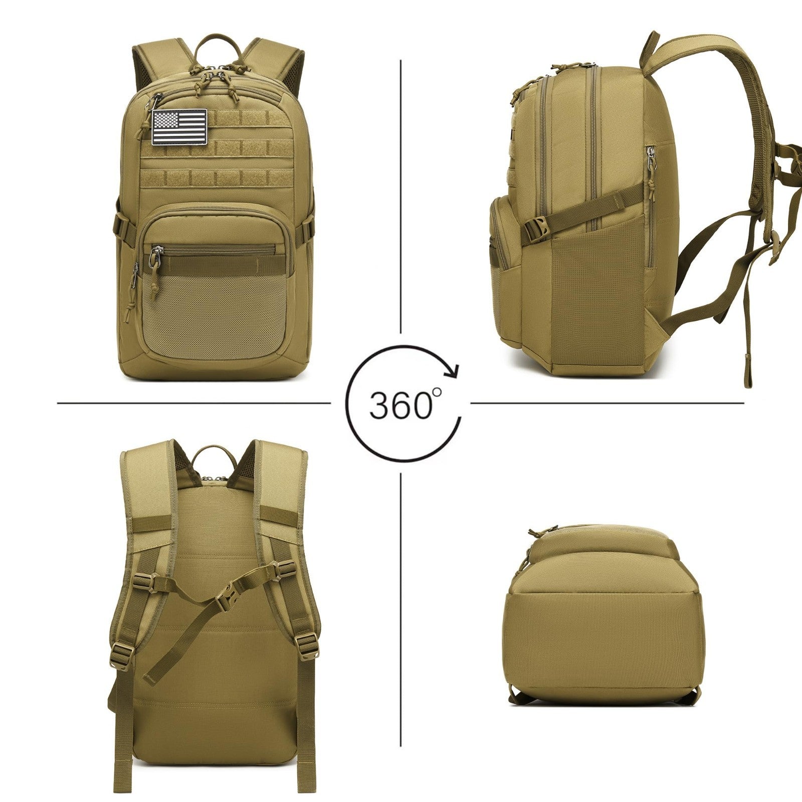 Tactical Military Backpack 40L, 3 Day Assault Pack with Molle System for Outdoor4