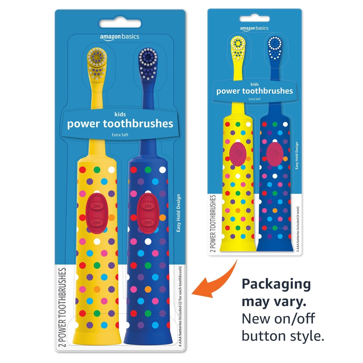 Kids Electric Toothbrush   Battery Powered, Soft Bristles, Oscillating Head, 2 P3