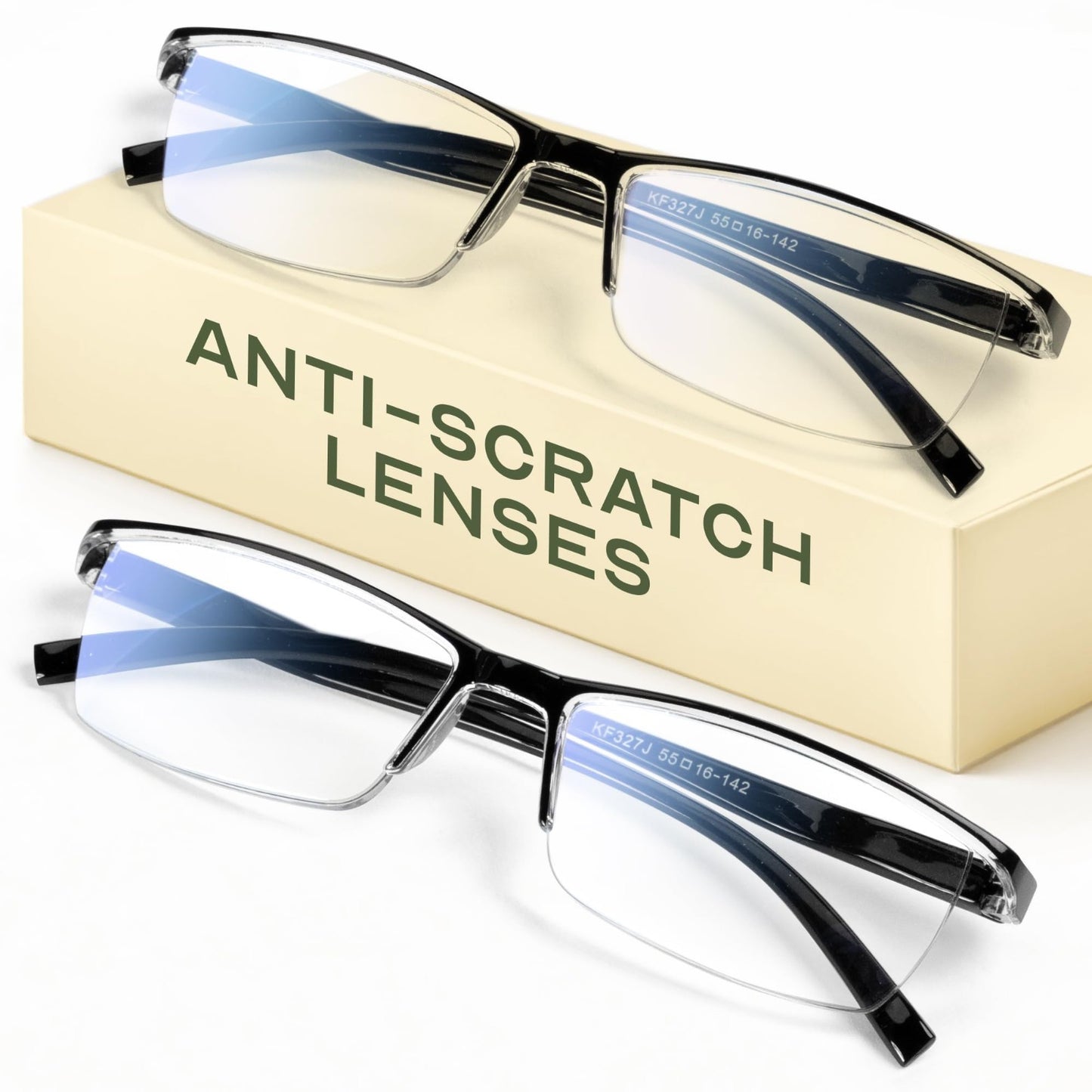 Durable Blue Light Filtering Reading Glasses for Men - Comfortable TR90 Frames1