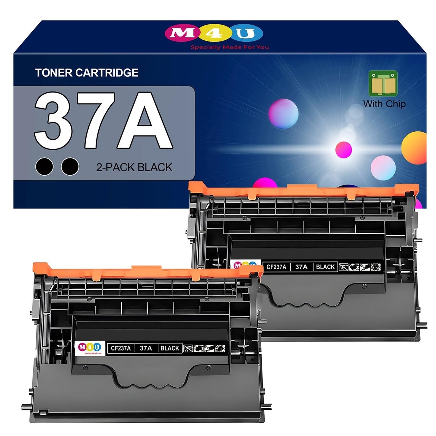 2 Pack Compatible Black Toner Cartridges CF237A for Enterprise M607n M608dn M6091