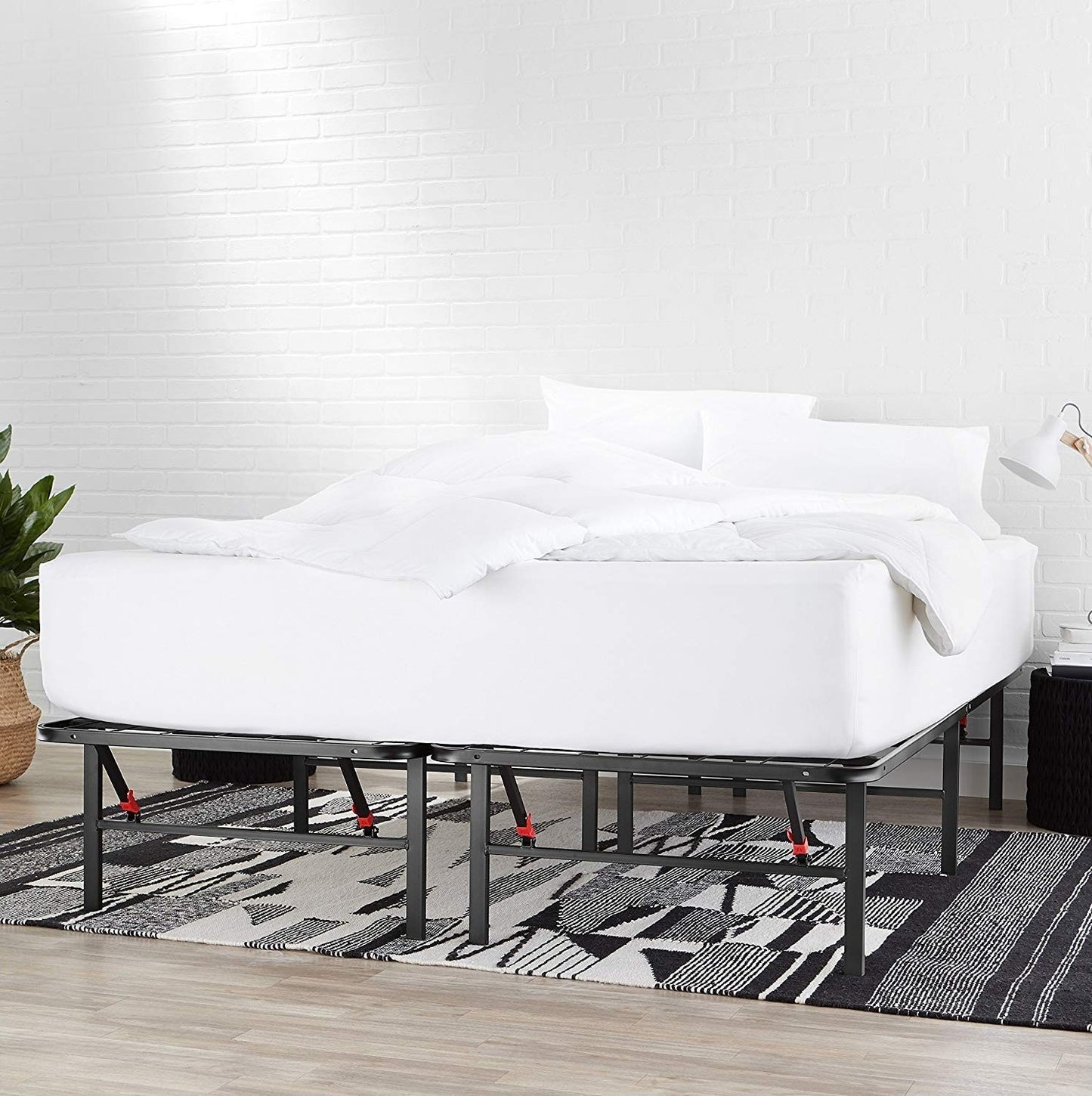 Sturdy Full Size Bed Frame with Underbed Storage, Foldable Metal Platform, Noise2