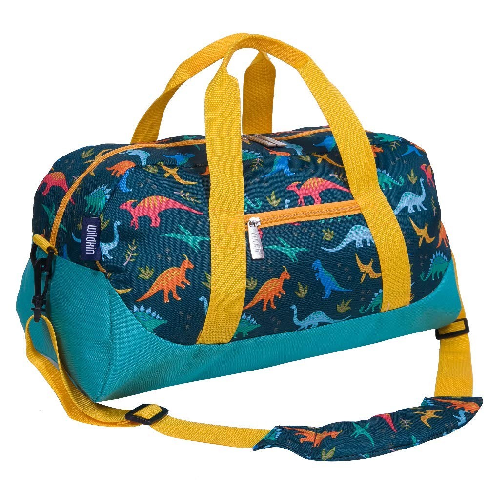 Kids Overnighter Duffel Bag - Carry-On Size for School & Sleepovers - Jurassic D3