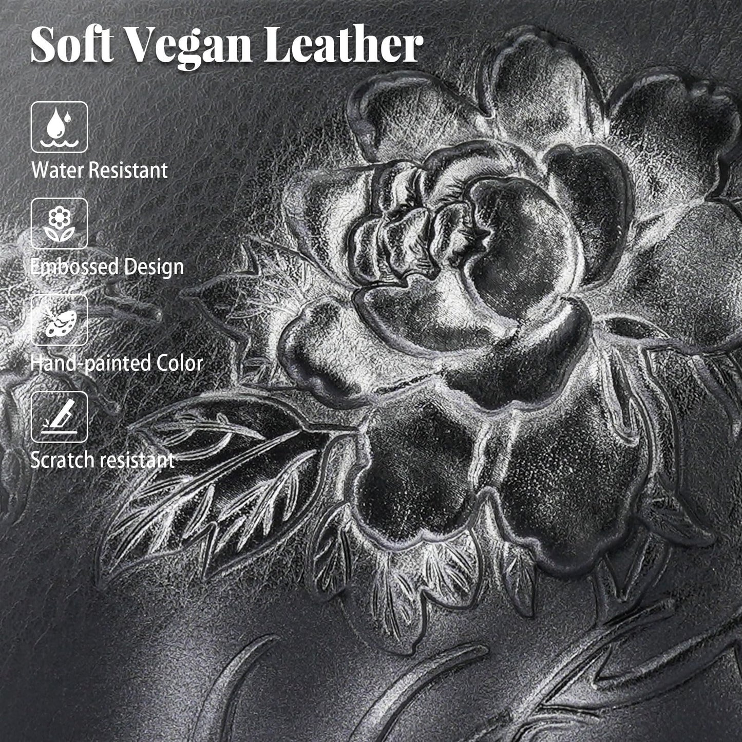 Stylish Vegan Leather Crossbody Bag for Women, Embossed Design, Fashion Purse3