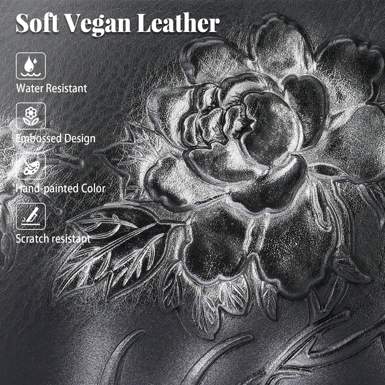 Stylish Vegan Leather Crossbody Bag for Women, Embossed Design, Fashion Purse3
