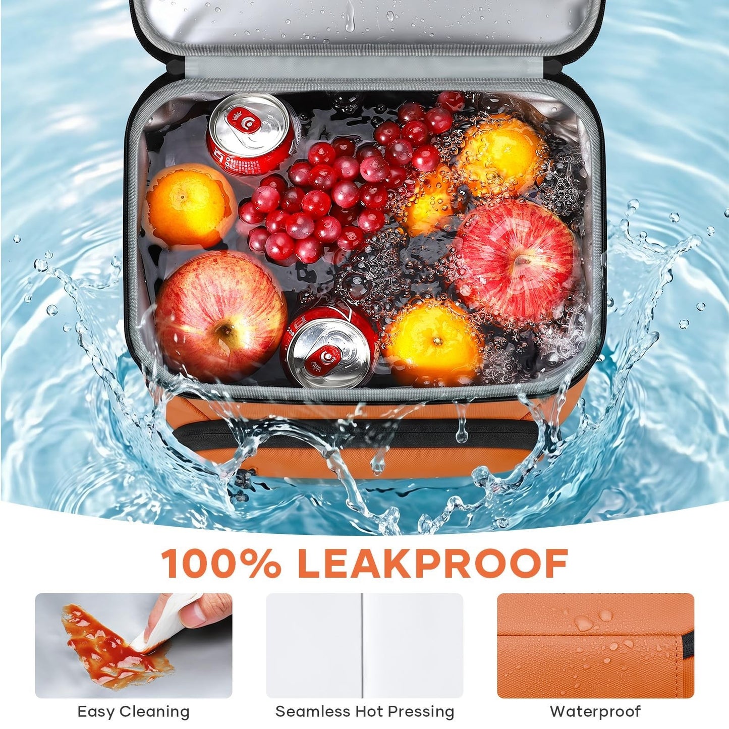 Insulated Cooler Backpack - 33 Can Leakproof Soft Bag for Camping, Hiking, Beach3