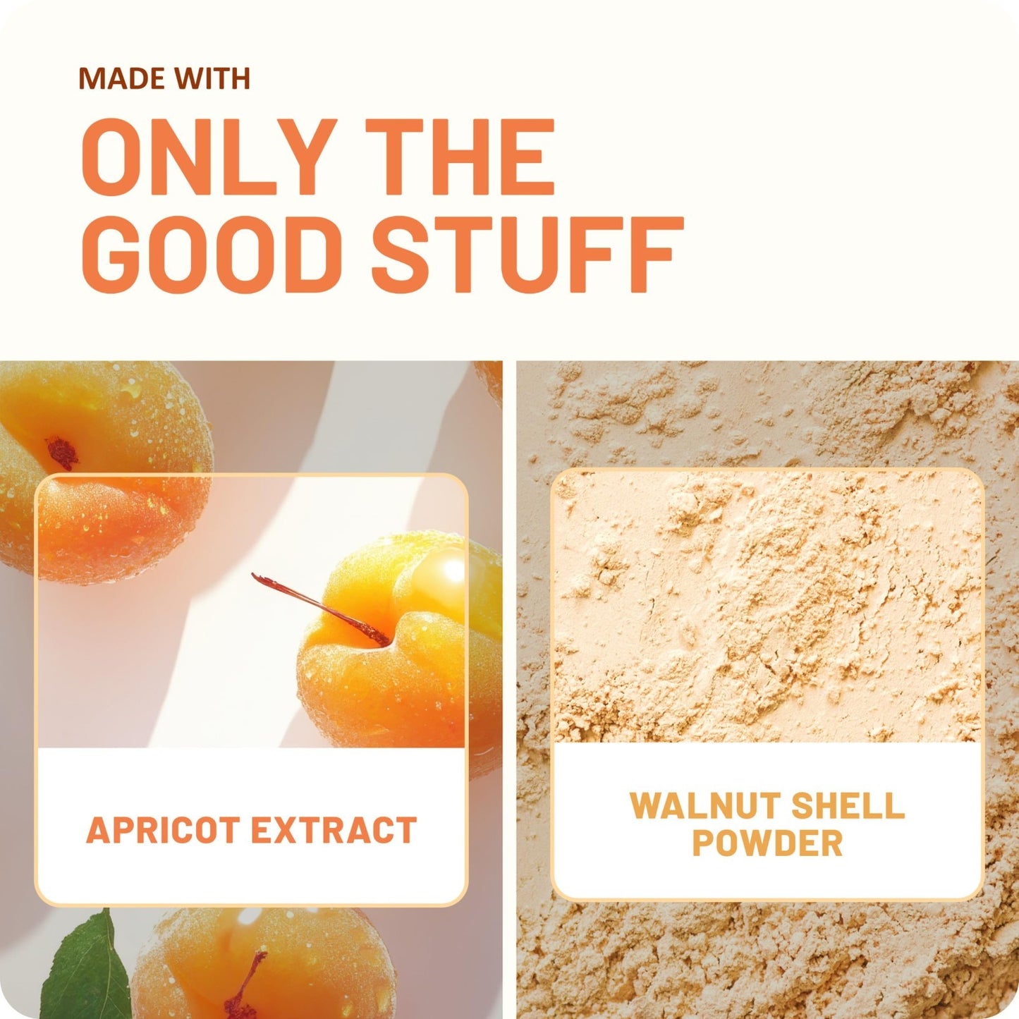 Fresh Skin Apricot Face Scrub - Deep Exfoliator, Oil-Free, 100% Natural, 6 oz, 45