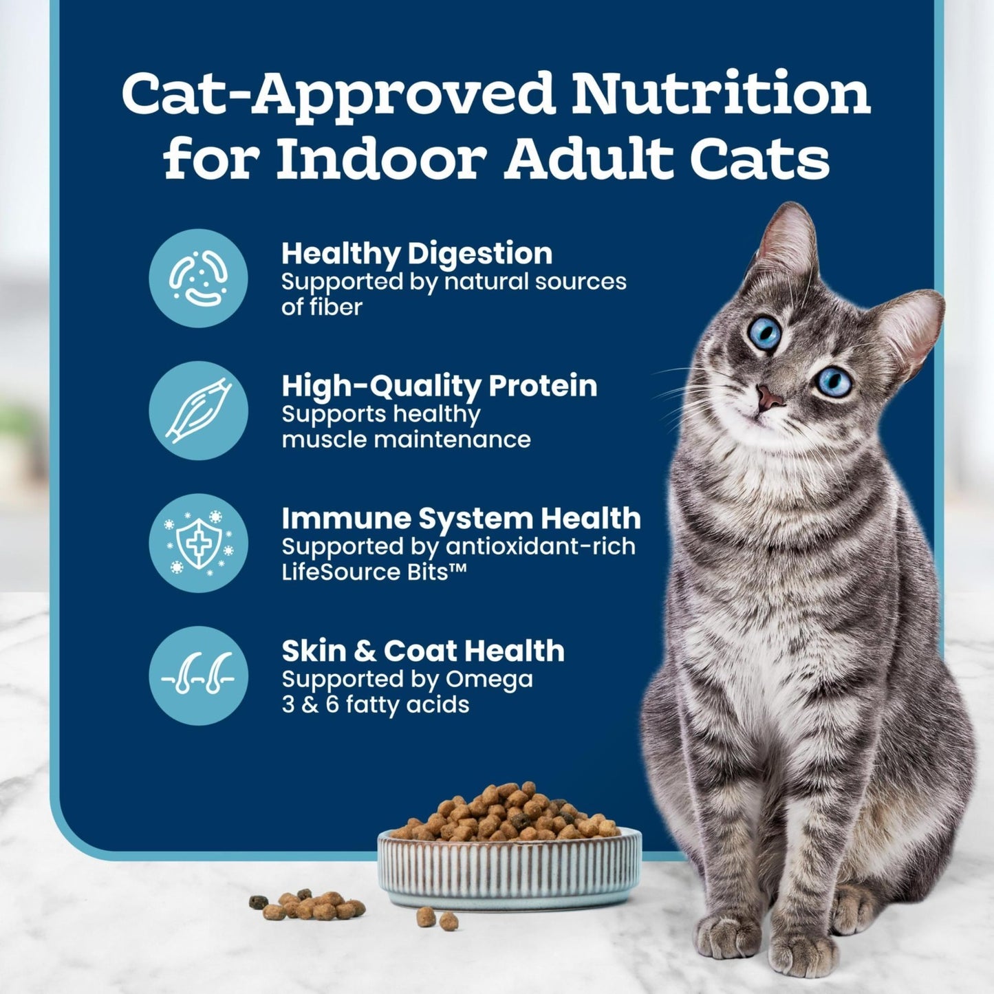 Sensitive Stomach Dry Cat Food, Chicken Flavor, 15 lb   Grain Free, Adult Formul5