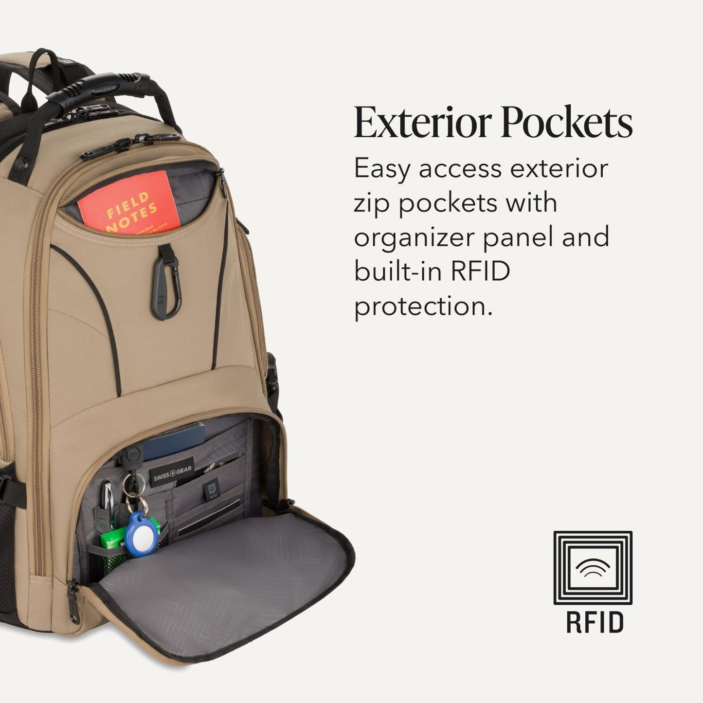 Large TSA Friendly Laptop Backpack for 17" Laptops, RFID Protection, Tablet Pock3