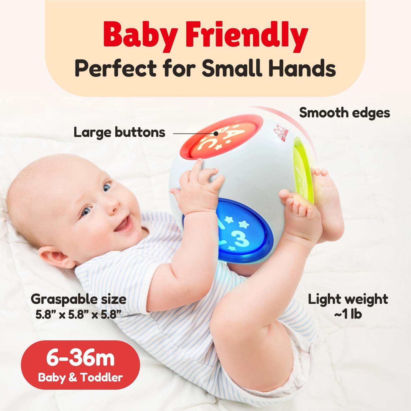 Interactive Musical Learning Cube Toy for Babies 6 Months to 3 Years   Education2