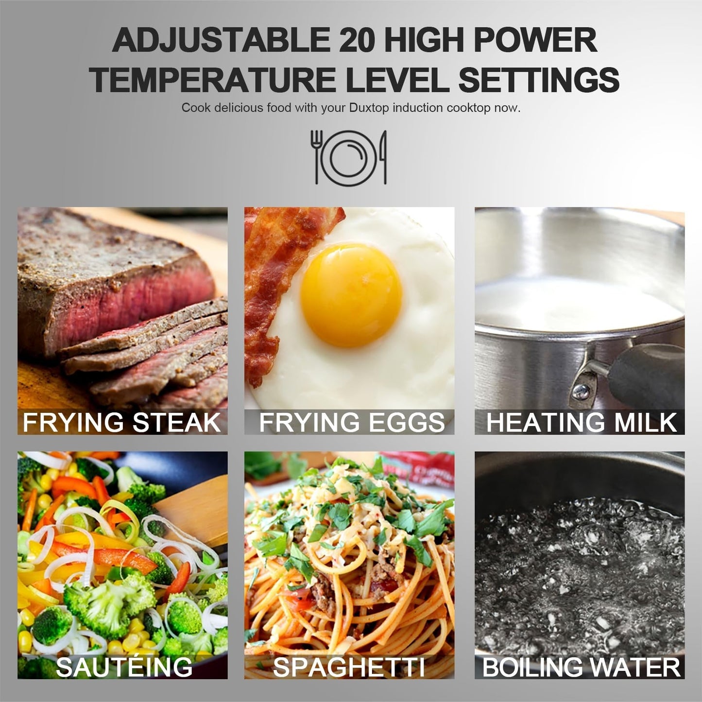 Portable Induction Cooktop 1800W Countertop Burner, Black, Fast Heating, Energy5