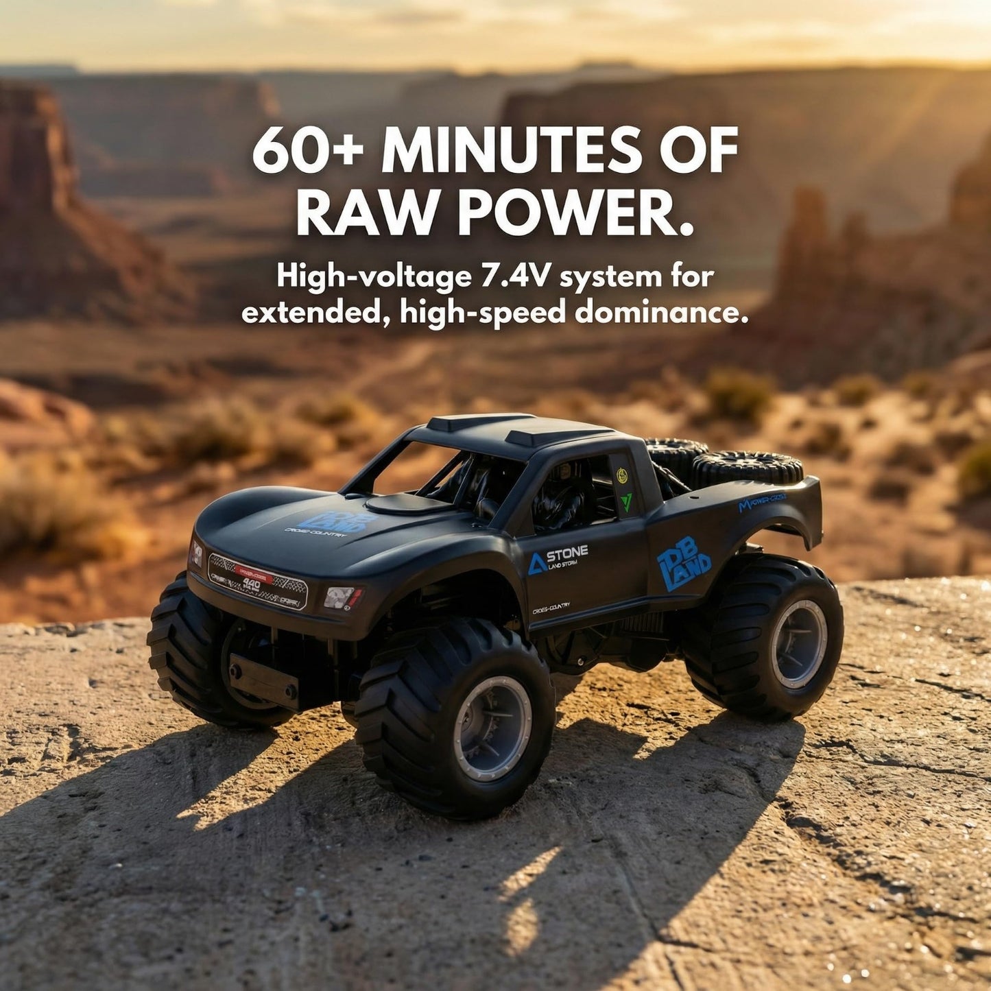 Amphibious Remote Control Car - Fully Submersible 4WD Monster Truck for Kids, 606