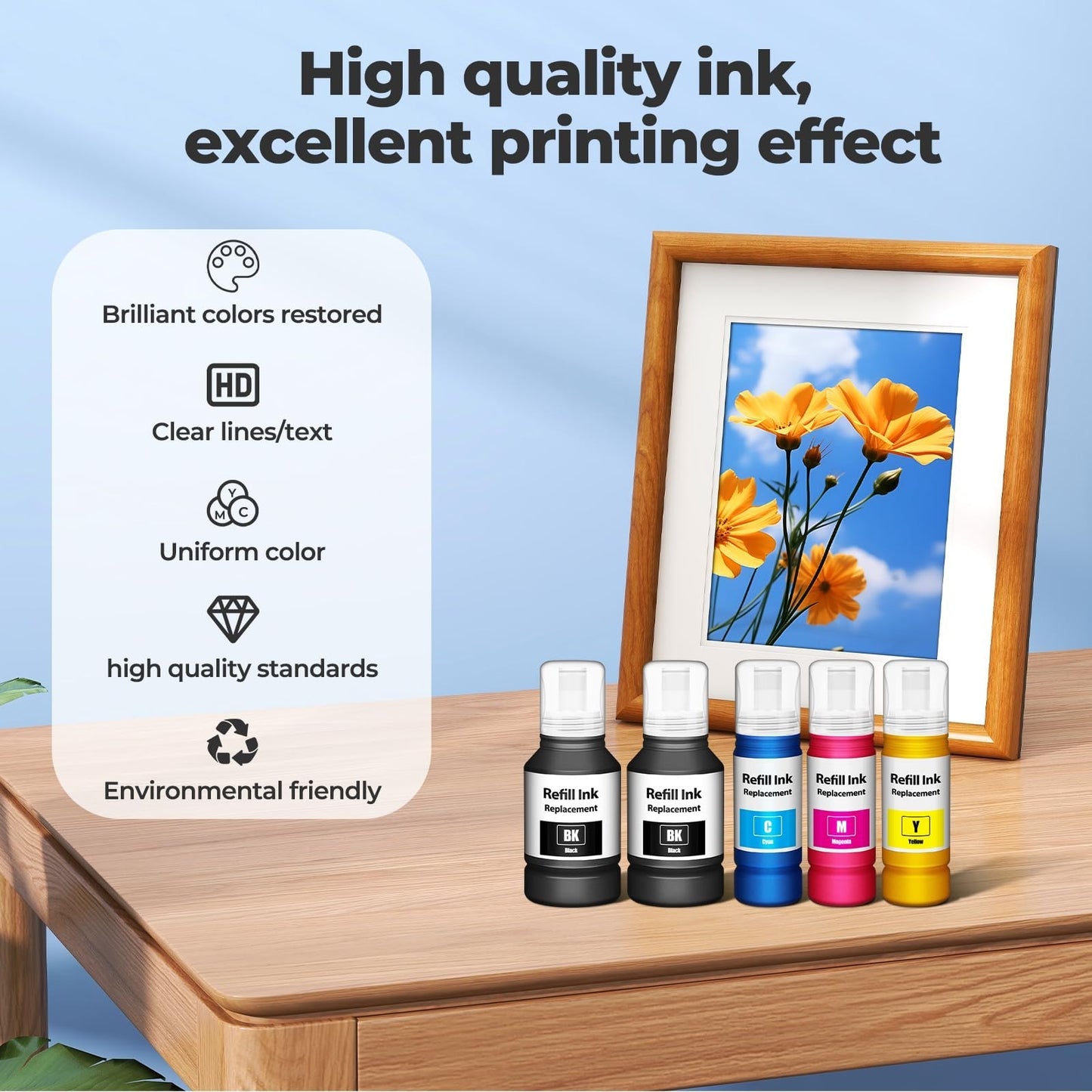 10 Pack Compatible Ink Refill Bottles for ET-2850 ET-2760 ET-3850 Printers3