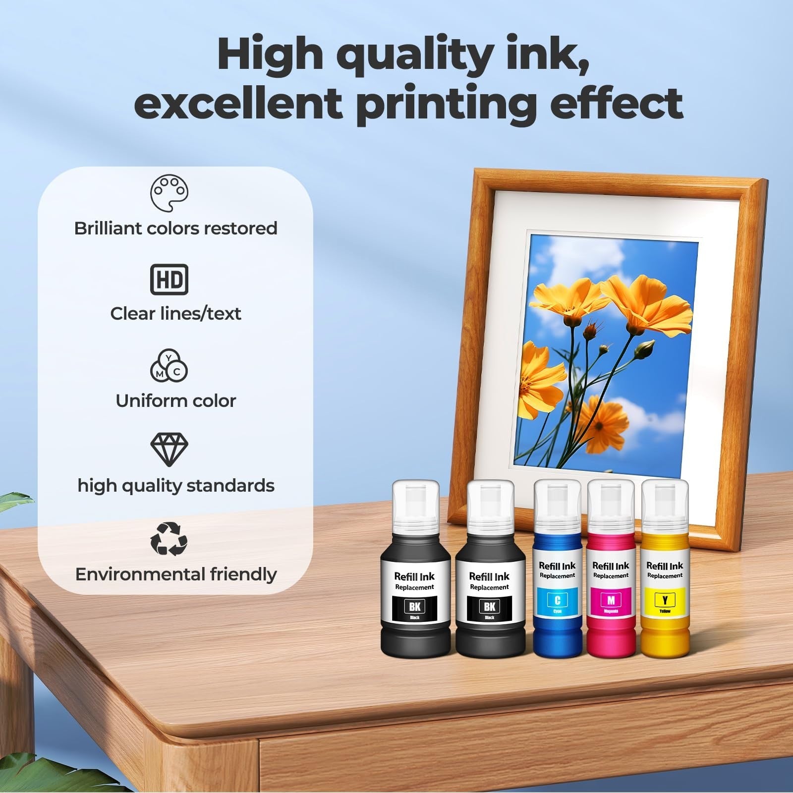 10 Pack Compatible Ink Refill Bottles for ET-2850 ET-2760 ET-3850 Printers3