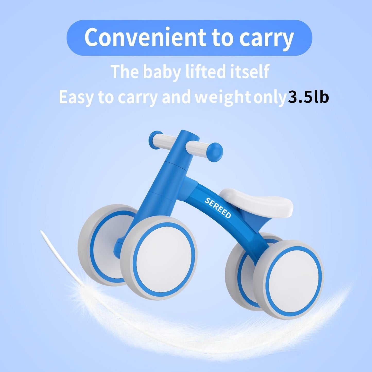 Toddler Balance Bike for 1 Year Old   4 Wheels, First Birthday Gift, 12 24 Month4