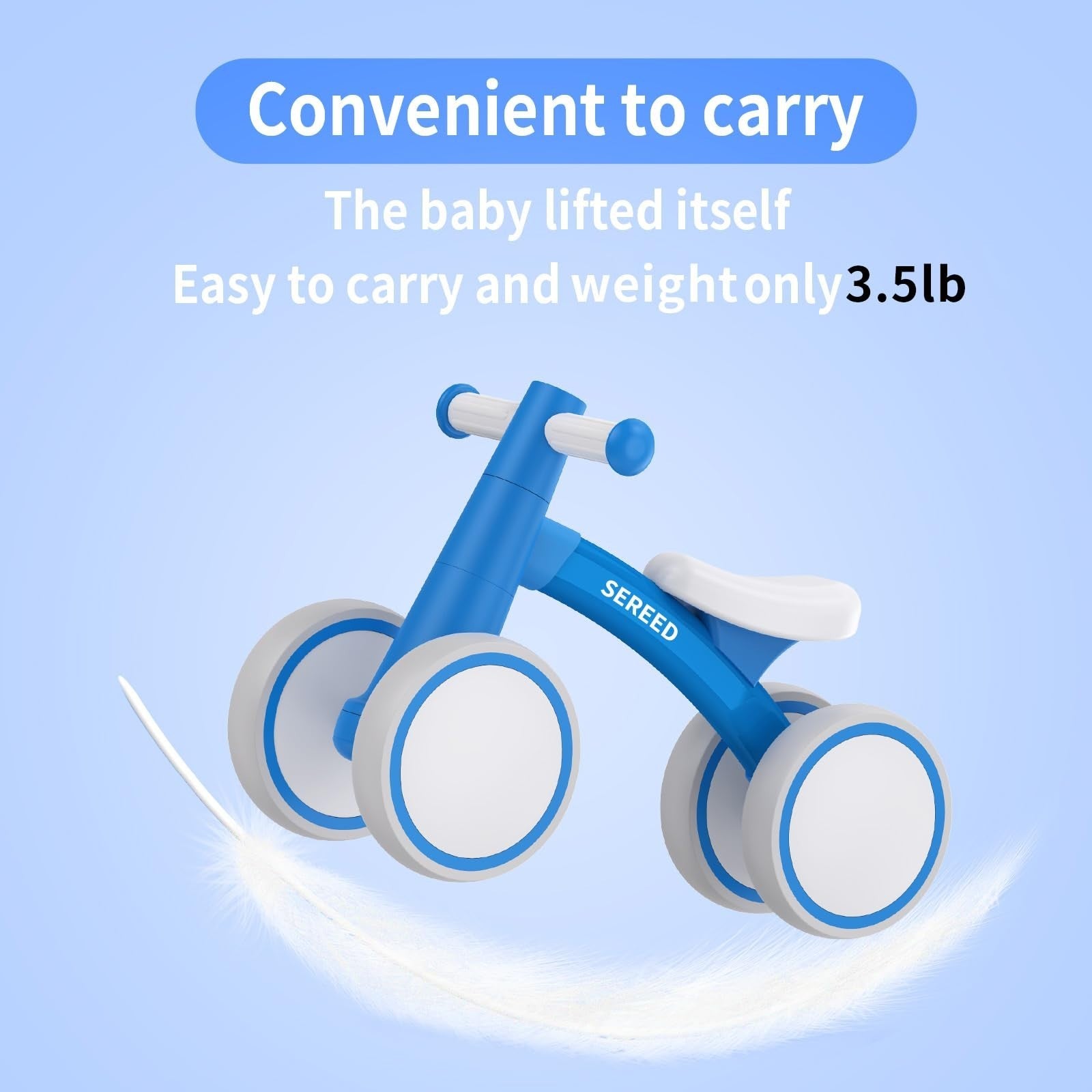 Toddler Balance Bike for 1 Year Old   4 Wheels, First Birthday Gift, 12 24 Month4