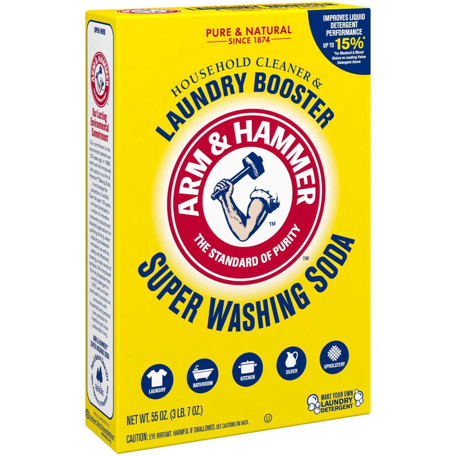 Super Washing Soda for Laundry, Stain Remover, Odor Eliminator, 3 lb Box11