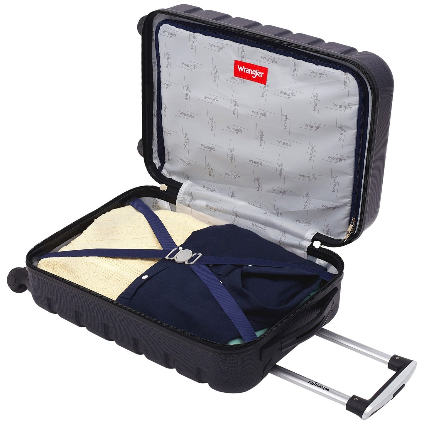 21.5" Navy Blue Spinner Carry-On Luggage - Lightweight, Durable Travel Bag5