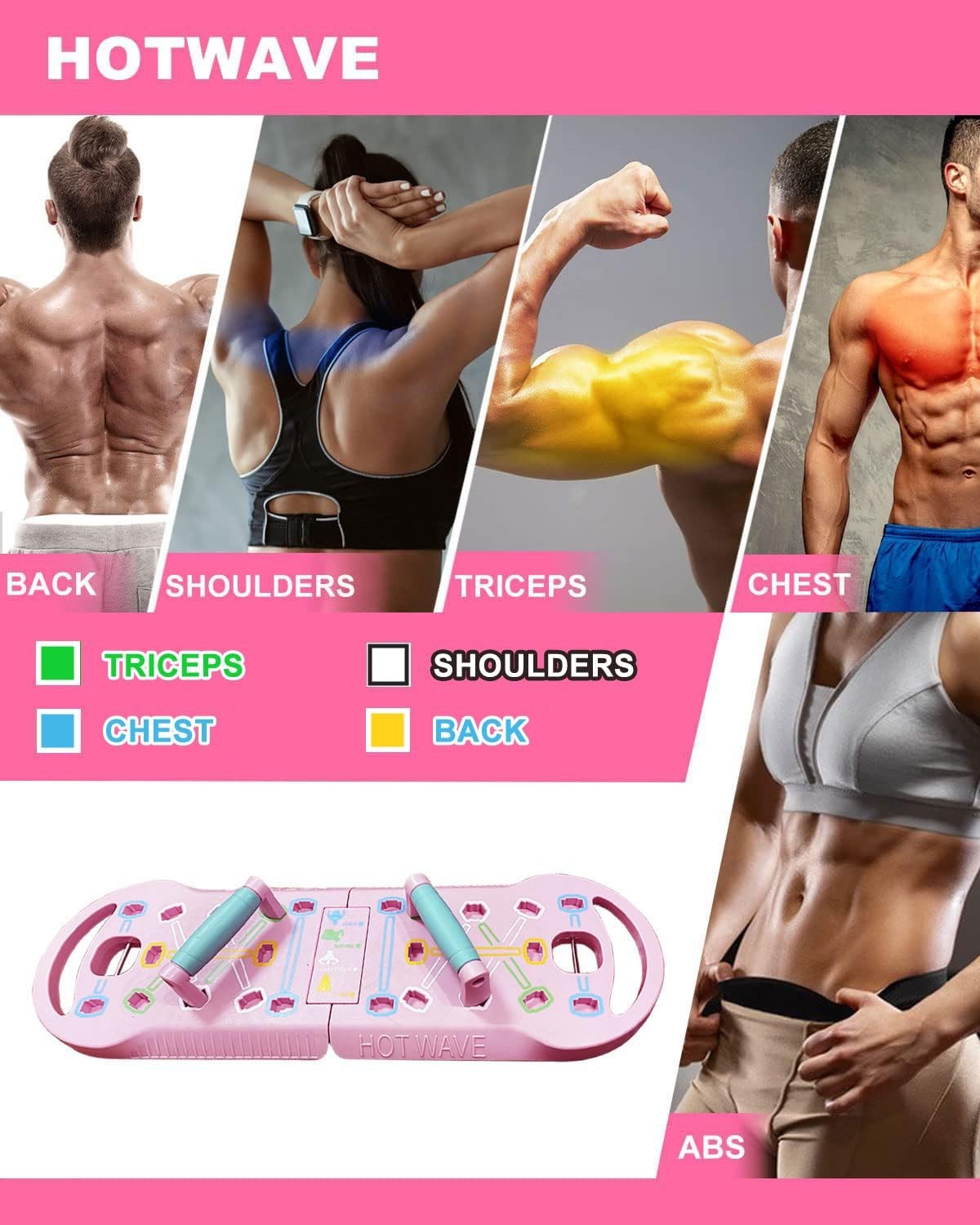20 in 1 Portable Push Up Board & Bar | Foldable Multifunctional Strength Trainin2