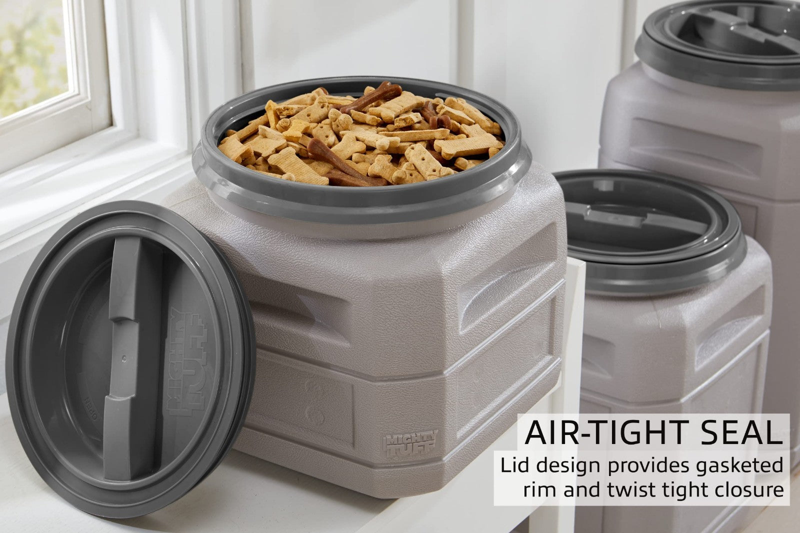 Airtight Dog Food Storage Container - 6 Gal, Holds 24 lbs - BPA-Free, Twist Lid3