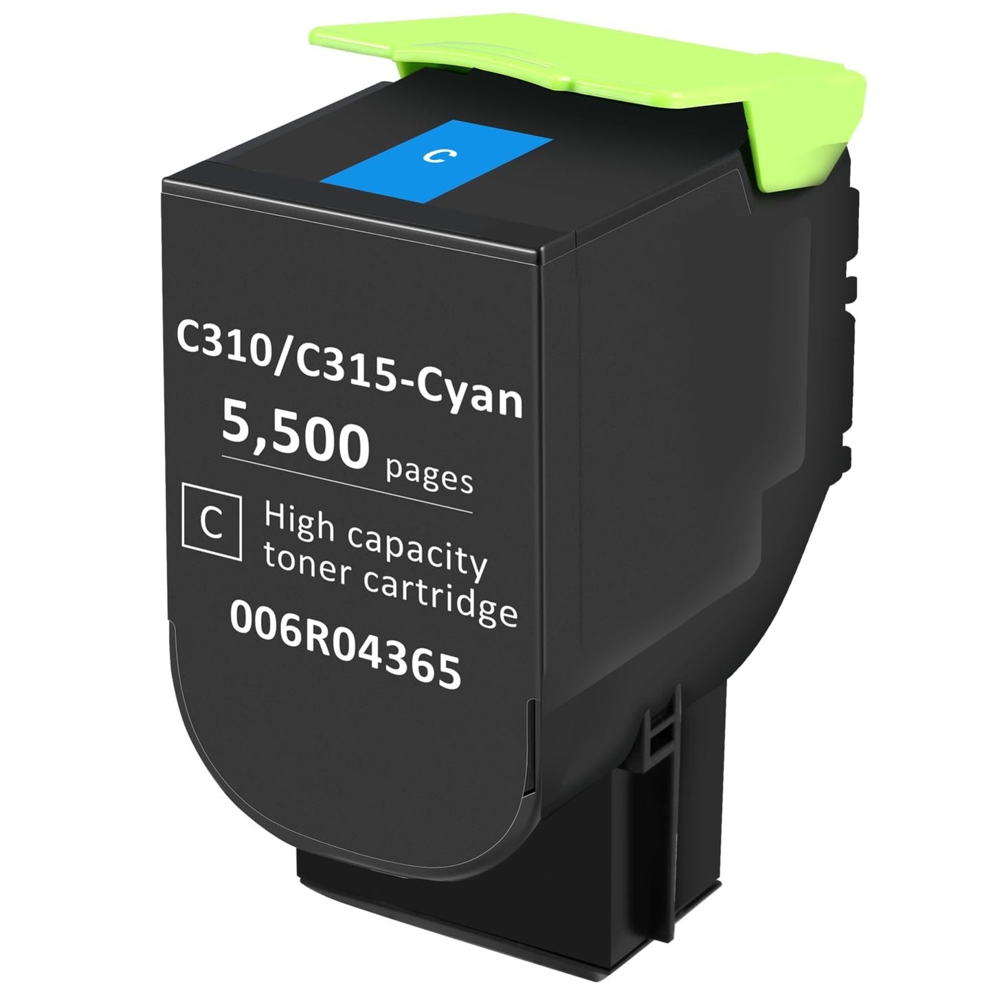 Cyan Toner Cartridge for Xerox C310 C315 - Extra High Capacity, 5500 Pages, Comp1