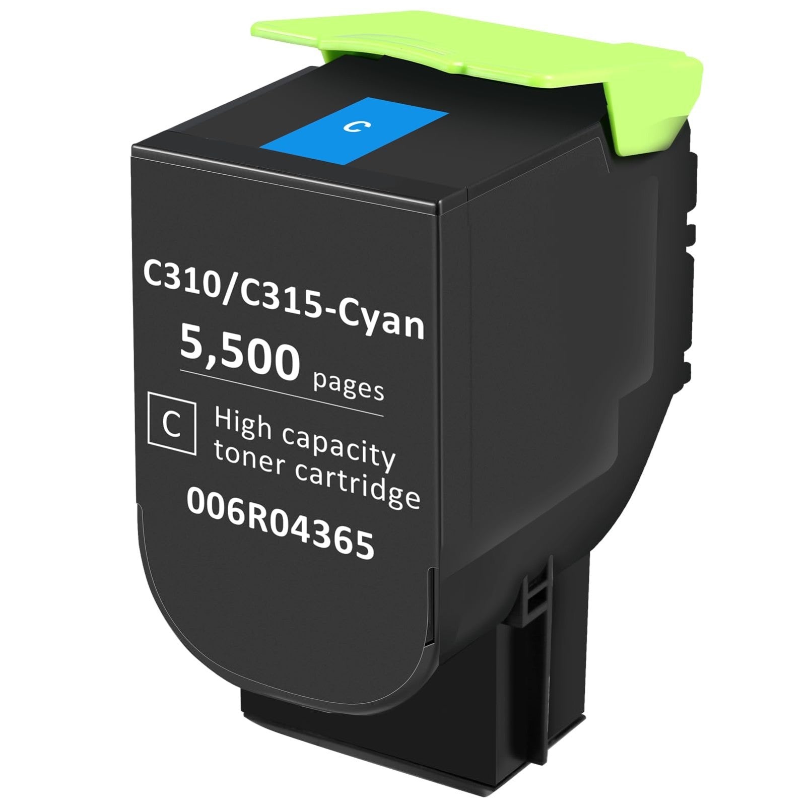 Cyan Toner Cartridge for Xerox C310 C315 - Extra High Capacity, 5500 Pages, Comp1