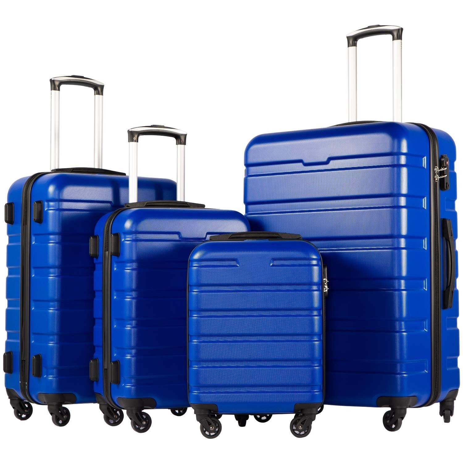 Lightweight Durable Hardshell Luggage Set, 4-Piece Suitcase with 360° Spinner Wh1