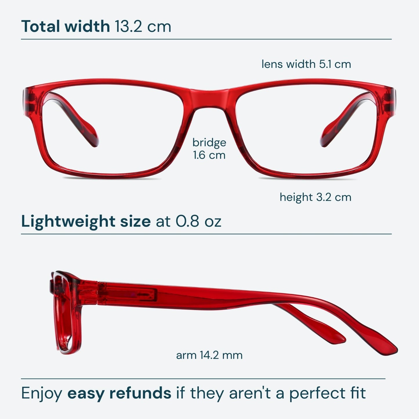 2.5x Professional Reading Glasses - Blue Light Blocking - All Day Comfort - FSA/5