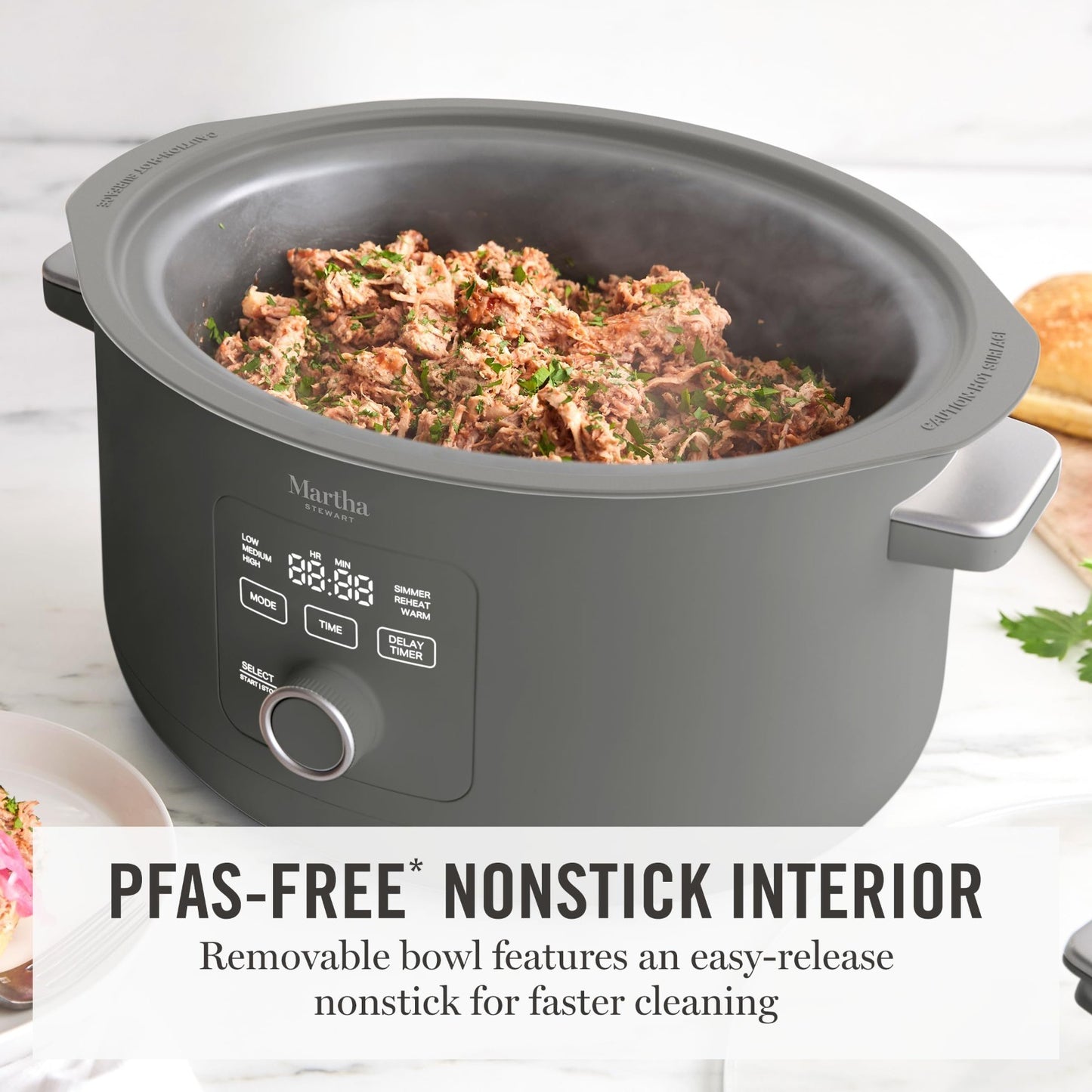 Programmable 8 QT Slow Cooker with Timer, 3 Heat Settings, Nonstick Ceramic Croc5