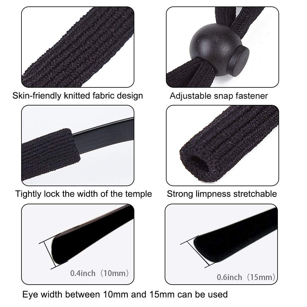 6-Pack Eyeglass Straps - Universal Lanyard Retainer Cord for Reading, Sports & S7