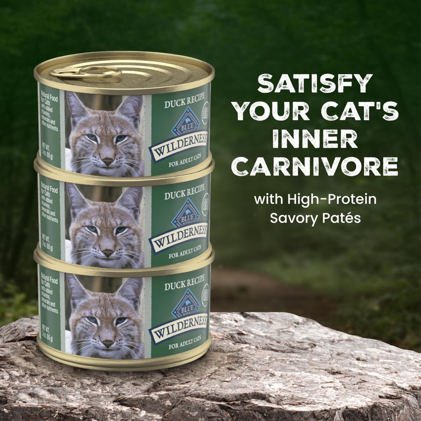 Grain Free Duck Paté Wet Cat Food, 3 oz Cups, 24 Pack   High Protein & Flavorful4