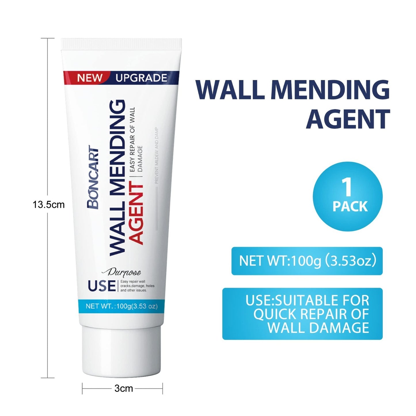 Wall Repair Kit   Spackle Mending Putty with Scraper & Sanding Sponge for Cracks7
