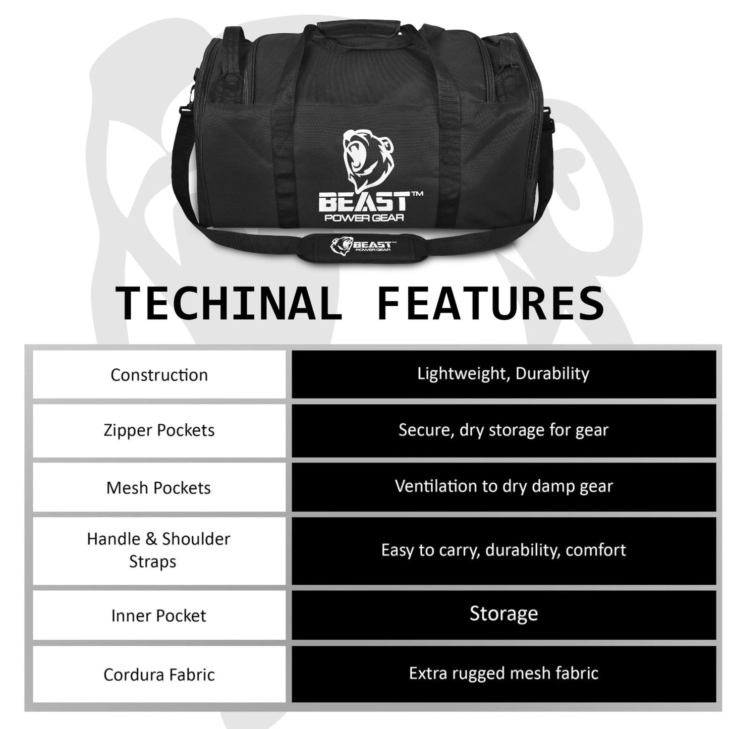 Versatile Gym Duffle Bag for Workout, Boxing, MMA - Shoes Compartment & Adjustab5