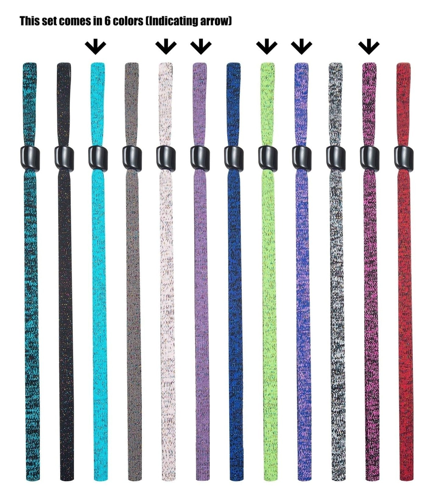 6-Pack Universal Eyeglass Straps - Eyewear Retainer Cord for Reading, Sports & S4