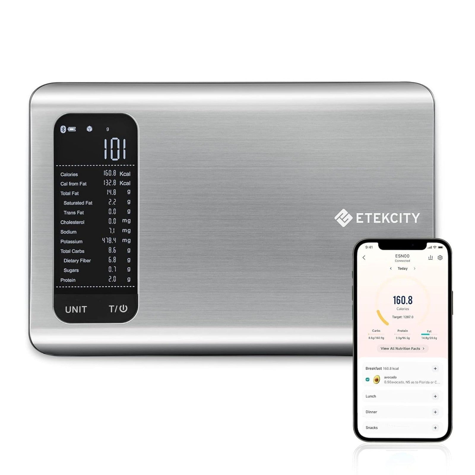 Digital Food Kitchen Scale with Nutritional Calculator & Smart App   11lb Capaci1
