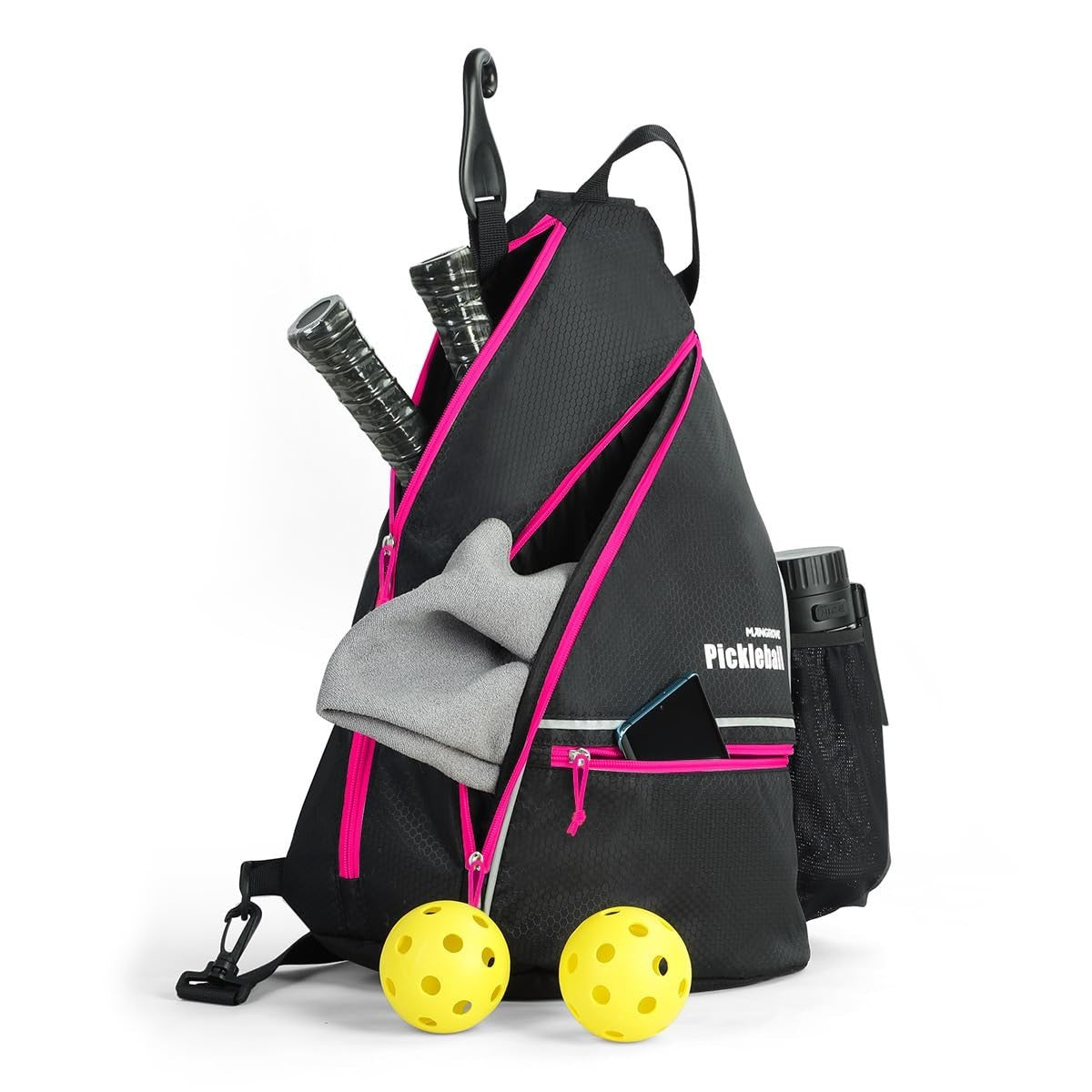 Large Capacity Pickleball Backpack with Fence Hook, Water-Resistant, Padded Back1