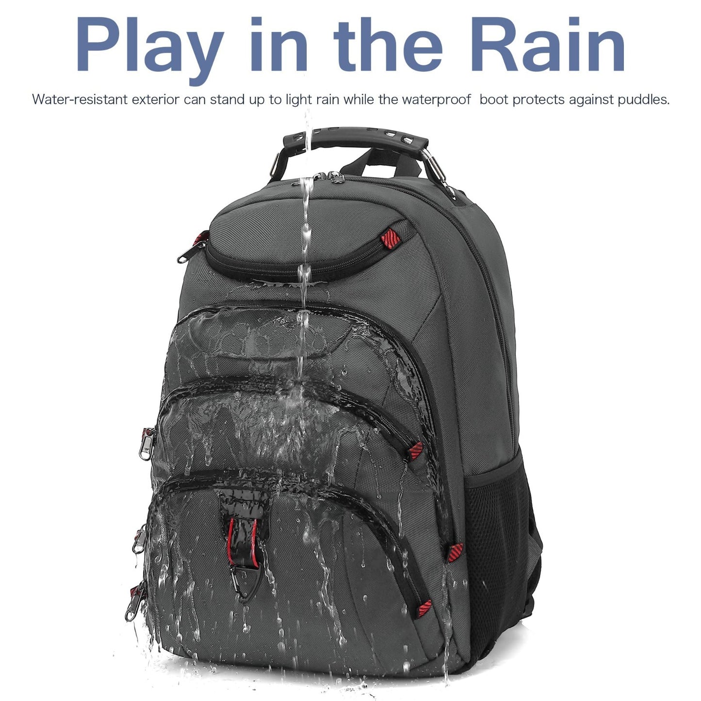 15.6" Waterproof Laptop Backpack with USB Port, Anti Theft Travel Bag for Work &3