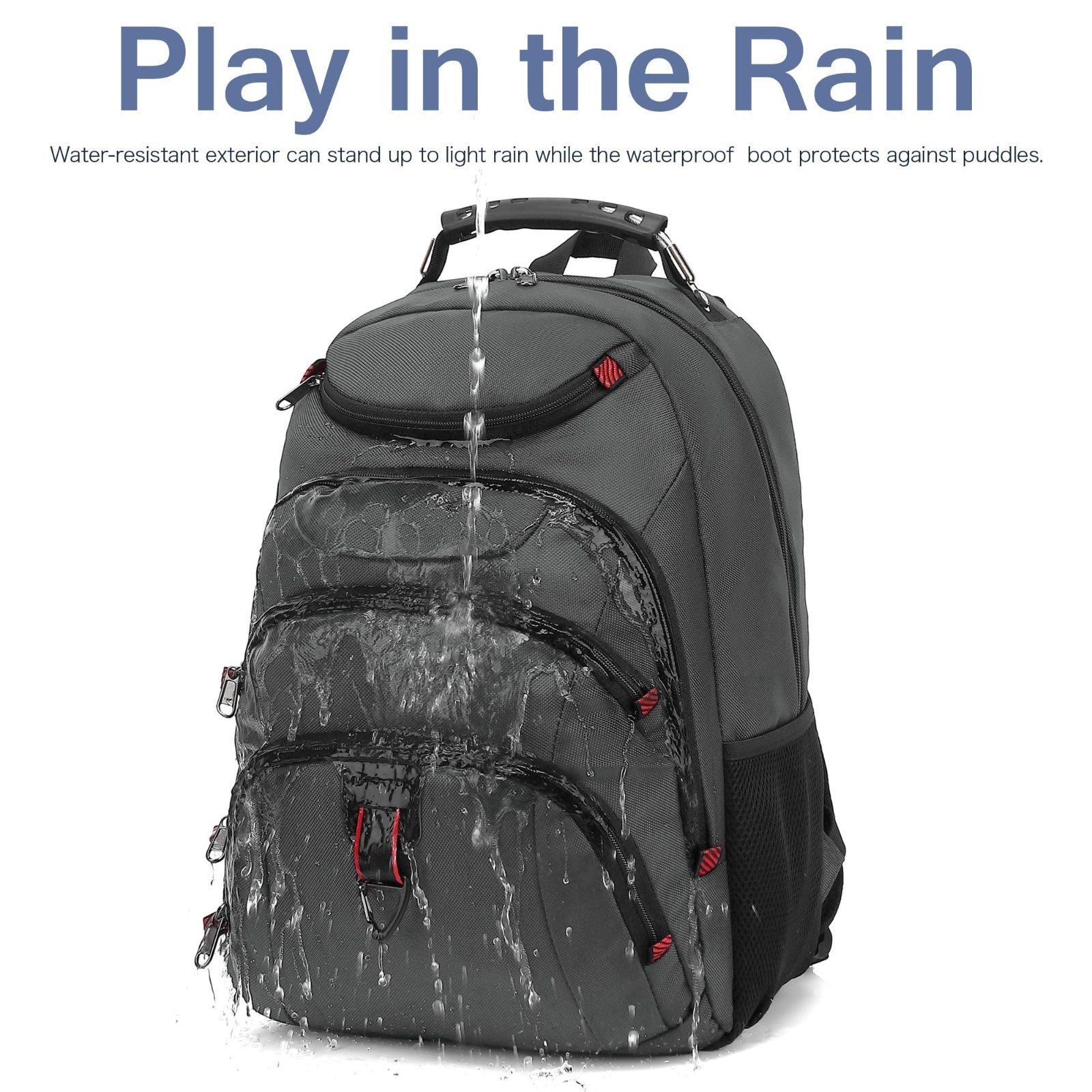 15.6" Waterproof Laptop Backpack with USB Port, Anti Theft Travel Bag for Work &3