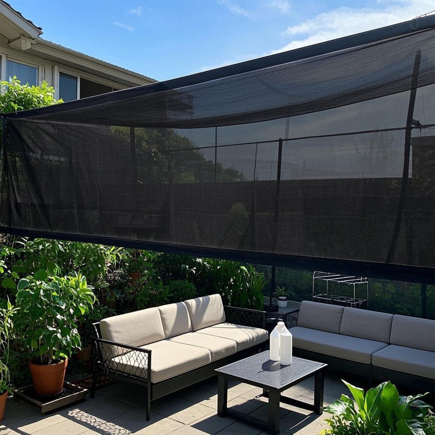 40% Black Shade Cloth 5x20 FT Mesh Tarp - Garden Sun Shade for Greenhouse, Patio5