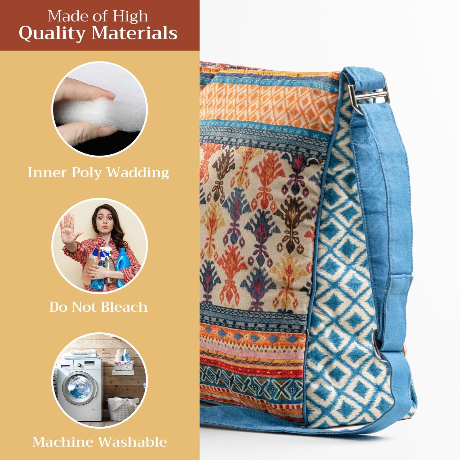 Stylish Cotton Shoulder Bag for Women   Versatile Handbag, Perfect for Everyday3