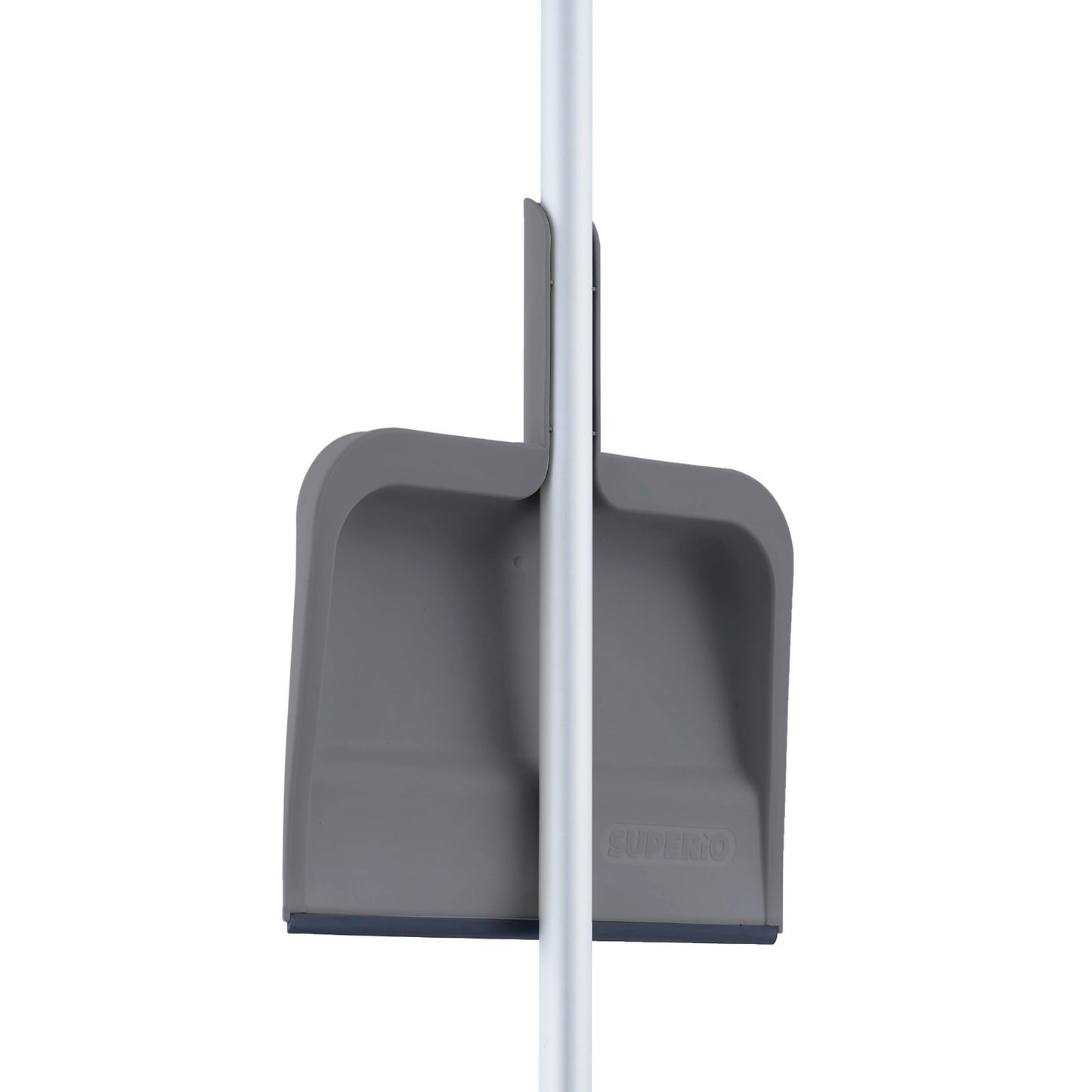 Clip-On Dustpan with Rubber Lip - 10" Wide Durable Plastic, Comfort Grip Handle,3