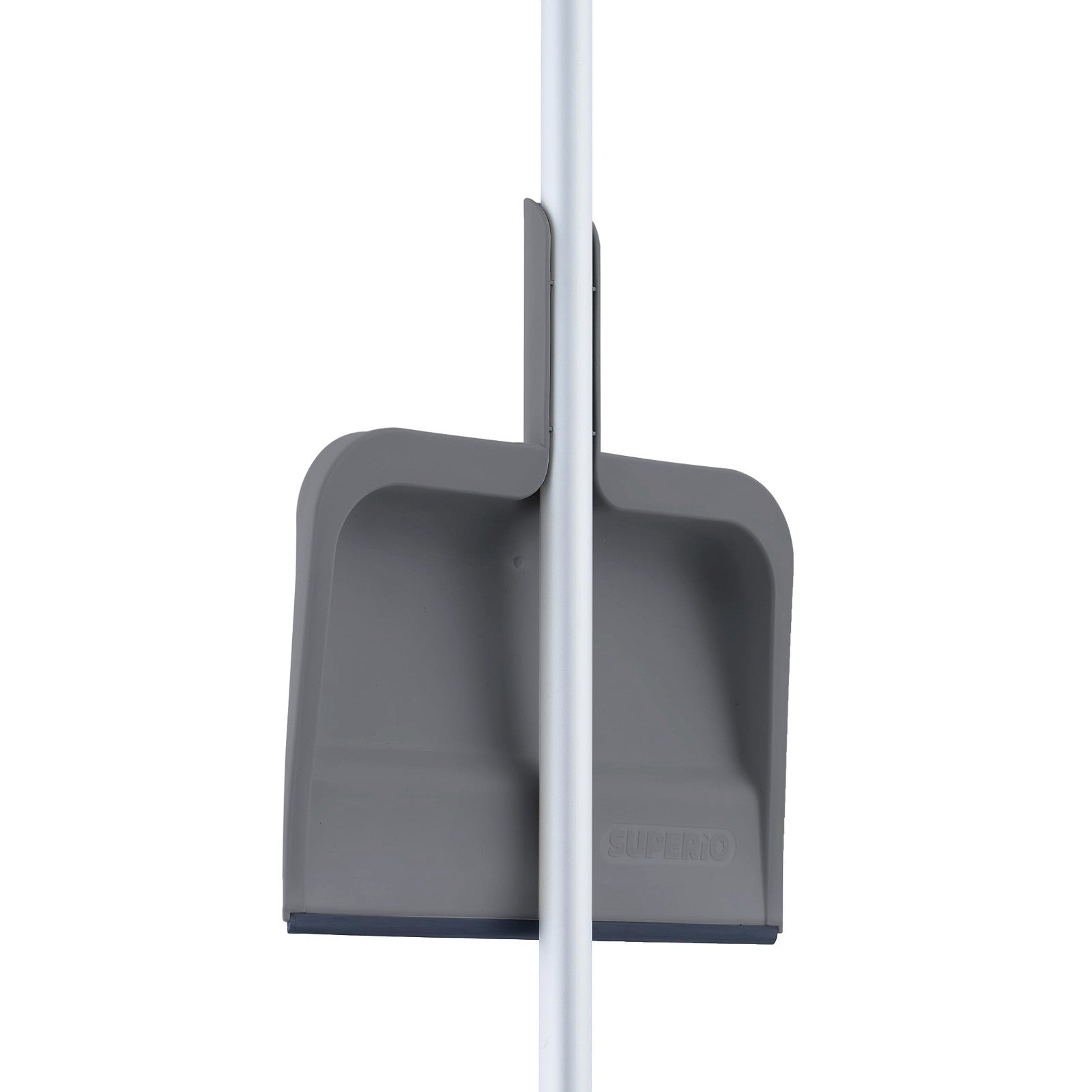 Clip-On Dustpan with Rubber Lip - 10" Wide Durable Plastic, Comfort Grip Handle,3