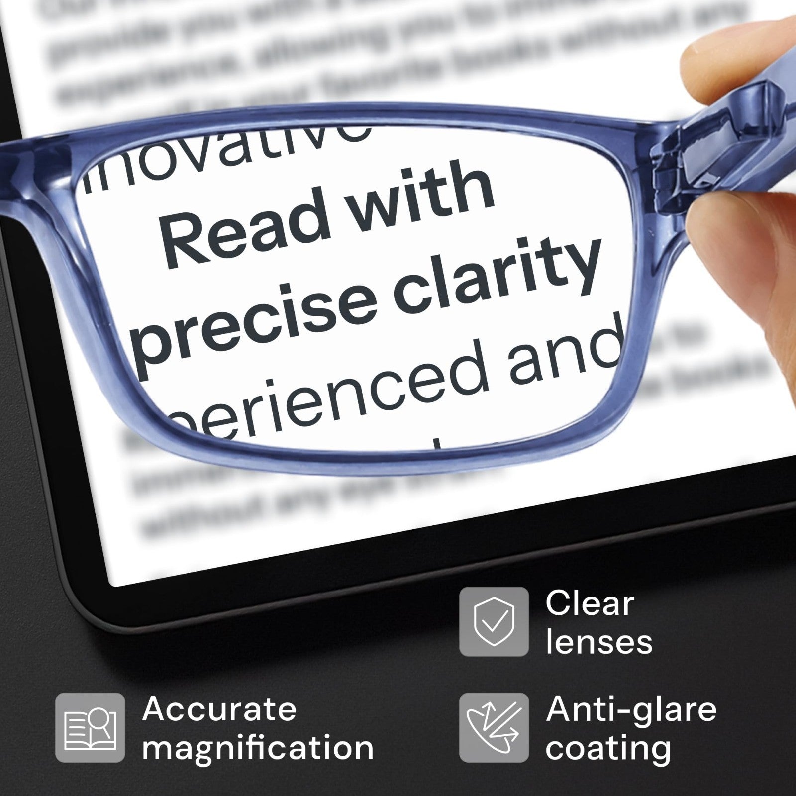 2.5x Professional Reading Glasses - Blue Light Blocking Computer Readers - Value2
