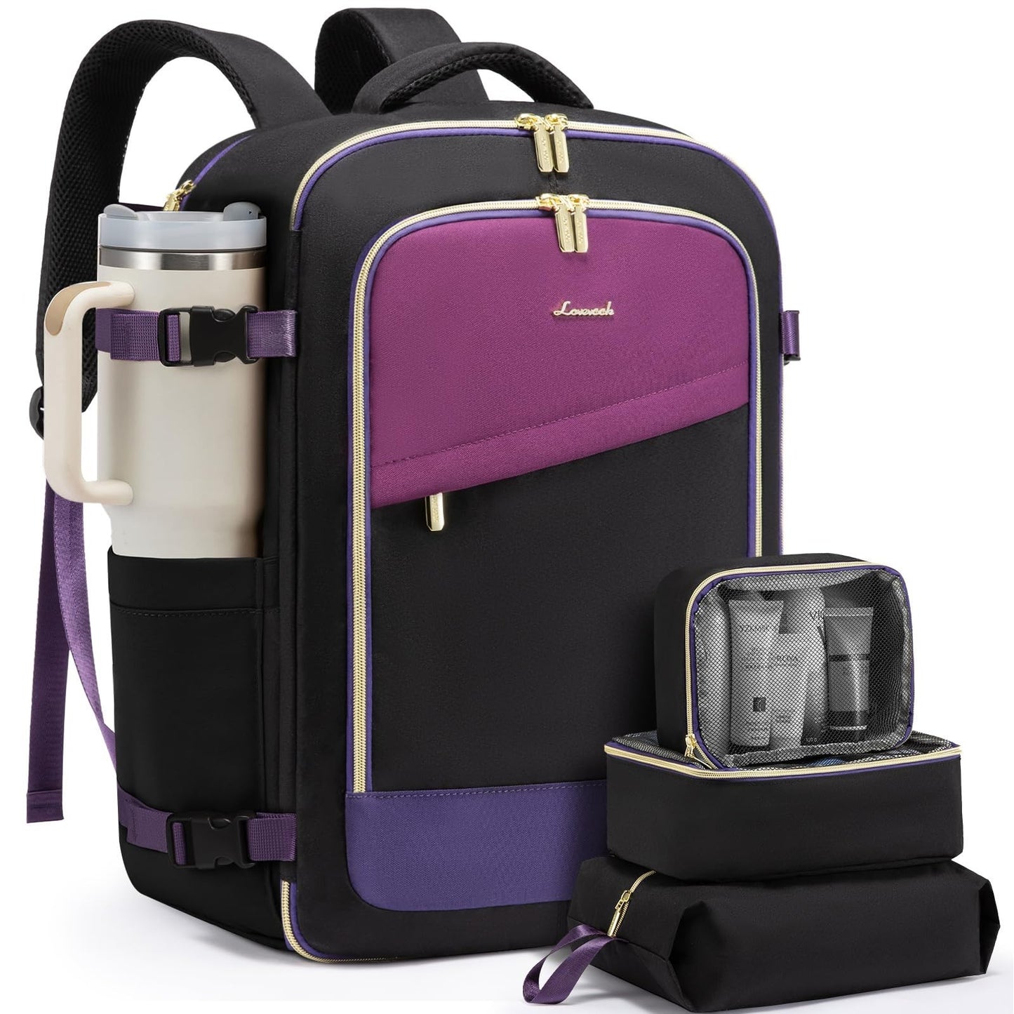 40L Travel Backpack for Women - TSA Approved Carry-On, Fits 17" Laptop, Waterpro1
